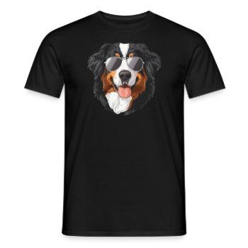 Bernese Mountain Dog sunglasses - Men's T-Shirt - black - Front - AI Model Male 178 light (178cm)