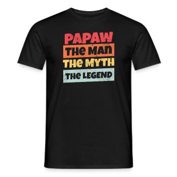Papa Vater Opa Geschenkidee Papaw Spruch Humor - Männer T-Shirt - Schwarz - Vorne - AI Model Male 178 light (178cm)