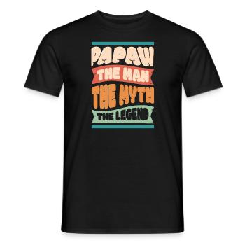 Papa Vater Opa Geschenkidee Papaw Spruch Humor - Männer T-Shirt - Schwarz - Vorne - AI Model Male 178 light (178cm)
