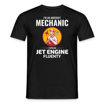 Fluggerätmechaniker Luftfahrtwartungstechniker - Männer T-Shirt - Schwarz - Vorne - AI Model Male 178 light (178cm)