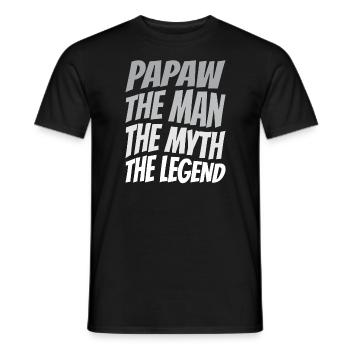 Papa Vater Opa Geschenkidee Papaw Spruch Retro - Männer T-Shirt - Schwarz - Vorne - AI Model Male 178 light (178cm)