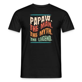 Papa Vater Opa Geschenkidee Papaw Spruch Humor - Männer T-Shirt - Schwarz - Vorne - AI Model Male 178 light (178cm)