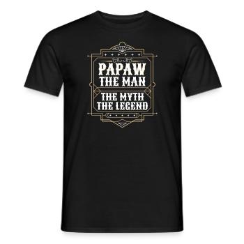 Papa Vater Opa Geschenkidee Papaw Spruch Retro - Männer T-Shirt - Schwarz - Vorne - AI Model Male 178 light (178cm)