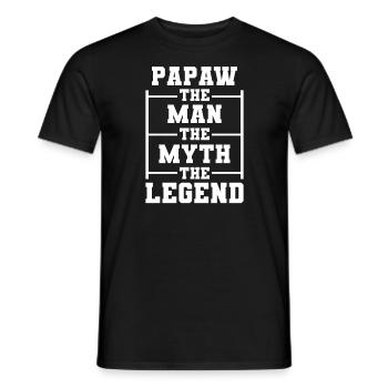 Papa Vater Opa Geschenkidee Papaw Spruch Retro - Männer T-Shirt - Schwarz - Vorne - AI Model Male 178 light (178cm)