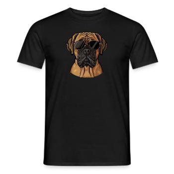 English Mastiff, Dog, Sunglasses, Summer - Men's T-Shirt - black - Front - AI Model Male 178 light (178cm)