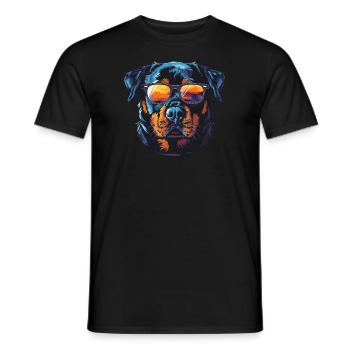 Rottweiler Hund - Männer T-Shirt - Schwarz - Vorne - AI Model Male 178 light (178cm)