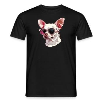 Chihuahua, dog, sunglasses, summer - Men's T-Shirt - black - Front - AI Model Male 178 light (178cm)