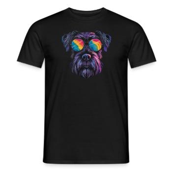 Giant Schnauzer, Giant Schnauzer, Dog - Men's T-Shirt - black - Front - AI Model Male 178 light (178cm)