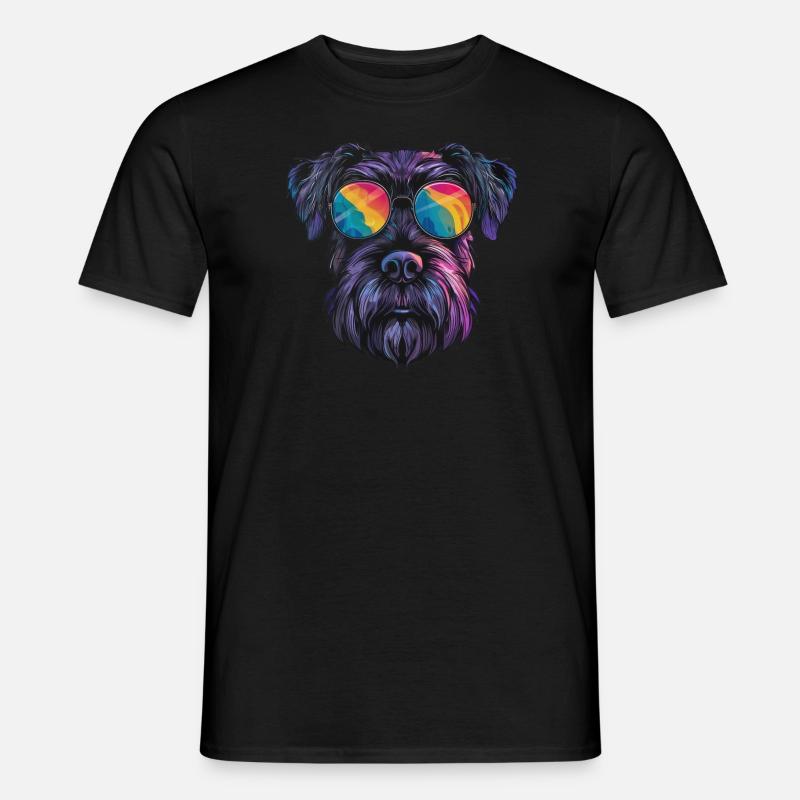 Schnauzer Géant, Schnauzer Géant, Chien - T-shirt homme - noir