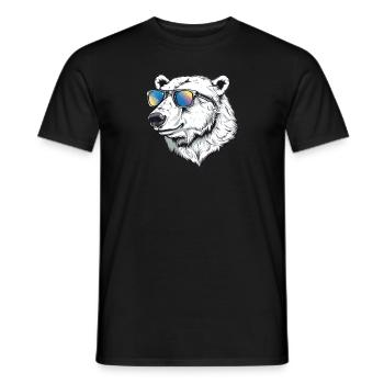 Polar Bear Funny Summer Sun - Men's T-Shirt - black - Front - AI Model Male 178 light (178cm)