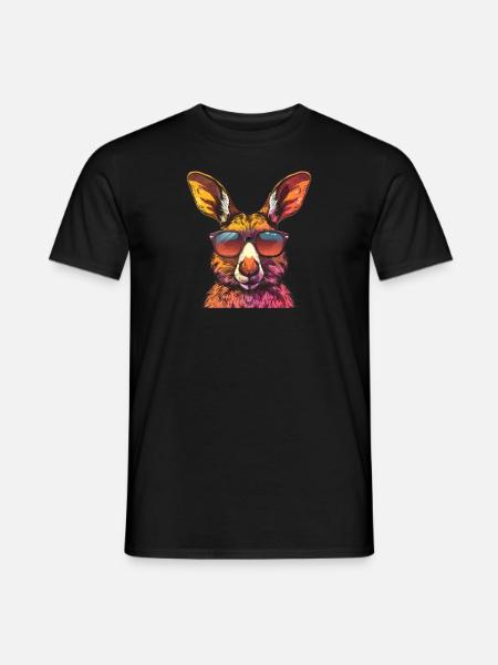 Funny Kangaroo Sunglasses - Men's T-Shirt - black