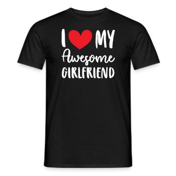 Paare Liebe Herz Freund Geschenkidee Beziehung - Männer T-Shirt - Schwarz - Vorne - AI Model Male 178 light (178cm)