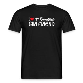 Paare Liebe Herz Freund Geschenkidee Beziehung - Männer T-Shirt - Schwarz - Vorne - AI Model Male 178 light (178cm)