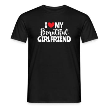 Paare Liebe Herz Freund Geschenkidee Beziehung - Männer T-Shirt - Schwarz - Vorne - AI Model Male 178 light (178cm)