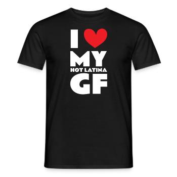 Paare Liebe Herz Freund Geschenkidee Beziehung - Männer T-Shirt - Schwarz - Vorne - AI Model Male 178 light (178cm)