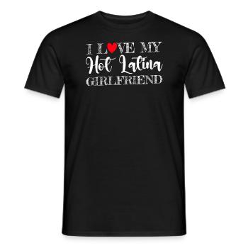 Paare Liebe Herz Freund Geschenkidee Beziehung - Männer T-Shirt - Schwarz - Vorne - AI Model Male 178 light (178cm)