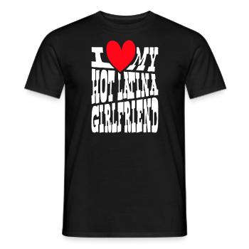 Paare Liebe Herz Freund Geschenkidee Beziehung - Männer T-Shirt - Schwarz - Vorne - AI Model Male 178 light (178cm)