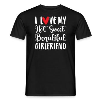 Paare Liebe Herz Freund Geschenkidee Beziehung - Männer T-Shirt - Schwarz - Vorne - AI Model Male 178 light (178cm)