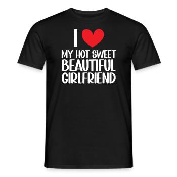 Paare Liebe Herz Freund Geschenkidee Beziehung - Männer T-Shirt - Schwarz - Vorne - AI Model Male 178 light (178cm)