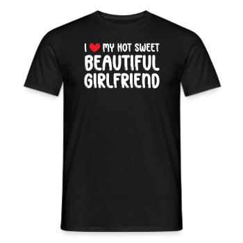 Paare Liebe Herz Freund Geschenkidee Beziehung - Männer T-Shirt - Schwarz - Vorne - AI Model Male 178 light (178cm)