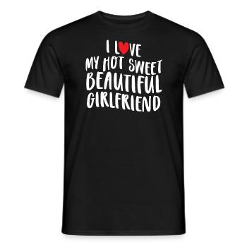 Paare Liebe Herz Freund Geschenkidee Beziehung - Männer T-Shirt - Schwarz - Vorne - AI Model Male 178 light (178cm)