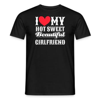 Paare Liebe Herz Freund Geschenkidee Beziehung - Männer T-Shirt - Schwarz - Vorne - AI Model Male 178 light (178cm)