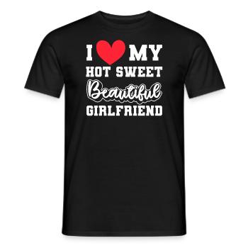 Paare Liebe Herz Freund Geschenkidee Beziehung - Männer T-Shirt - Schwarz - Vorne - AI Model Male 178 light (178cm)