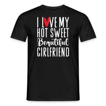 Paare Liebe Herz Freund Geschenkidee Beziehung - Männer T-Shirt - Schwarz - Vorne - AI Model Male 178 light (178cm)