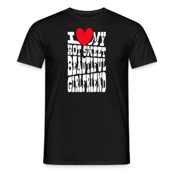 Paare Liebe Herz Freund Geschenkidee Beziehung - Männer T-Shirt - Schwarz - Vorne - AI Model Male 178 light (178cm)