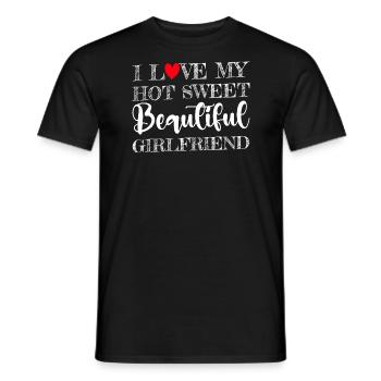 Paare Liebe Herz Freund Geschenkidee Beziehung - Männer T-Shirt - Schwarz - Vorne - AI Model Male 178 light (178cm)