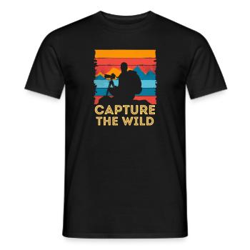 Photographie, Photographie de nature, Photographie animalière - T-shirt homme - noir - Devant - AI Model Male 178 light (178cm)