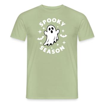 Spooky Season - Men's T-Shirt - sage - Front - AI Model Male 178 light (178cm)