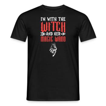 Halloween Men Costume Humor Funny Saying Outfit - Men's T-Shirt - black - Front - AI Model Male 178 light (178cm)