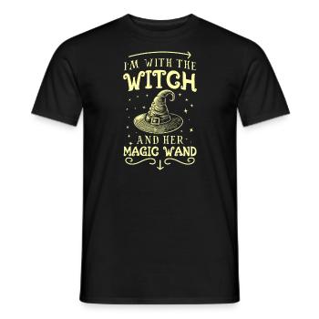 Halloween Men Costume Humor Funny Saying Outfit - Men's T-Shirt - black - Front - AI Model Male 178 light (178cm)