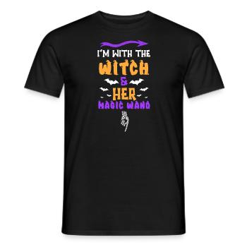 Halloween Men Costume Humor Funny Saying Outfit - Men's T-Shirt - black - Front - AI Model Male 178 light (178cm)