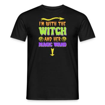 Halloween Men Costume Humor Funny Saying Outfit - Men's T-Shirt - black - Front - AI Model Male 178 light (178cm)