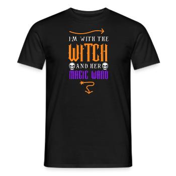 Halloween Men Costume Humor Funny Saying Outfit - Men's T-Shirt - black - Front - AI Model Male 178 light (178cm)