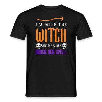 Halloween Men Costume Humor Funny Saying Outfit - Men's T-Shirt - black - Front - AI Model Male 178 light (178cm)