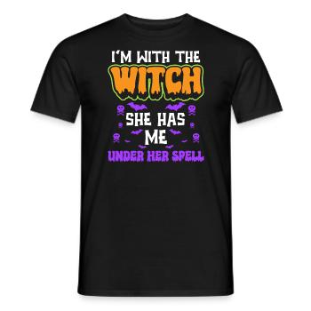 Halloween Men Costume Humor Funny Saying Outfit - Men's T-Shirt - black - Front - AI Model Male 178 light (178cm)