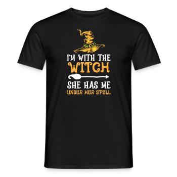 Halloween Men Costume Humor Funny Saying Outfit - Men's T-Shirt - black - Front - AI Model Male 178 light (178cm)