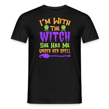 Halloween Men Costume Humor Funny Saying Outfit - Men's T-Shirt - black - Front - AI Model Male 178 light (178cm)