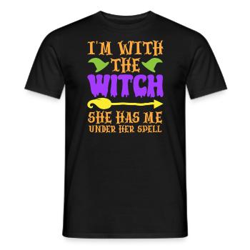 Halloween Men Costume Humor Funny Saying Outfit - Men's T-Shirt - black - Front - AI Model Male 178 light (178cm)