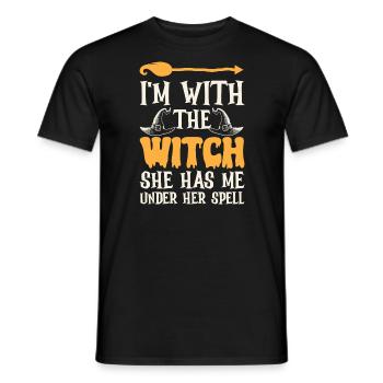 Halloween Men Costume Humor Funny Saying Outfit - Men's T-Shirt - black - Front - AI Model Male 178 light (178cm)