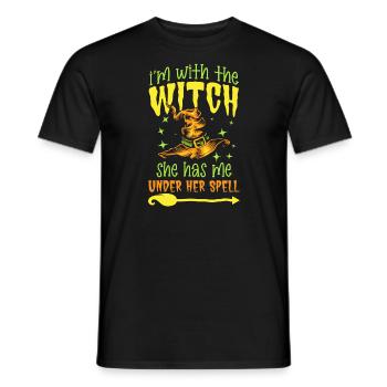 Halloween Men Costume Humor Funny Saying Outfit - Men's T-Shirt - black - Front - AI Model Male 178 light (178cm)