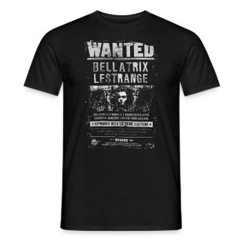 Harry Potter Bellatrix Lestrange Wanted Poster - Männer T-Shirt - Schwarz - Vorne - AI Model Male 178 light (178cm)