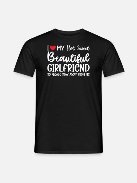 Ich Liebe Meine Freundin Paare Liebe Geschenkidee - Männer T-Shirt - Schwarz