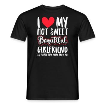 Ich Liebe Meine Freundin Paare Freund Geschenkidee - Männer T-Shirt - Schwarz - Vorne - AI Model Male 178 light (178cm)