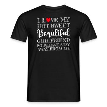 Ich Liebe Meine Freundin Paare Freund Geschenkidee - Männer T-Shirt - Schwarz - Vorne - AI Model Male 178 light (178cm)