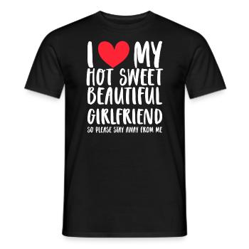 Ich Liebe Meine Freundin Paare Freund Geschenkidee - Männer T-Shirt - Schwarz - Vorne - AI Model Male 178 light (178cm)