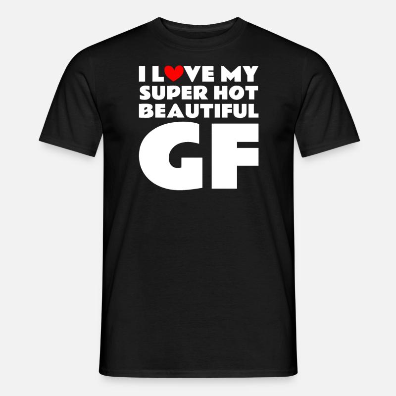 Jeg elsker min kæreste par kæreste gaveide - Mænd T-shirt - sort